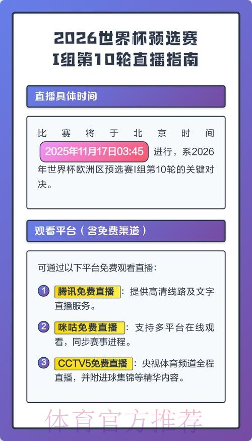 2026世界杯直播高清版观看指南在哪里看 2026世界杯直播高清版观看指南在哪里看
